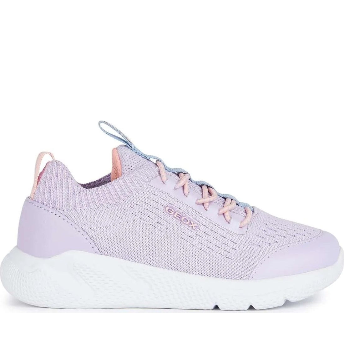 Geox girls lilac, lt coral sprintye sneakers | Vilbury London