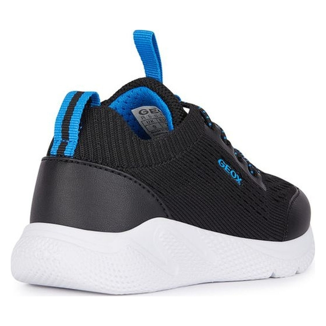 Geox boys black, lt blue sprintye sneakers | Vilbury London