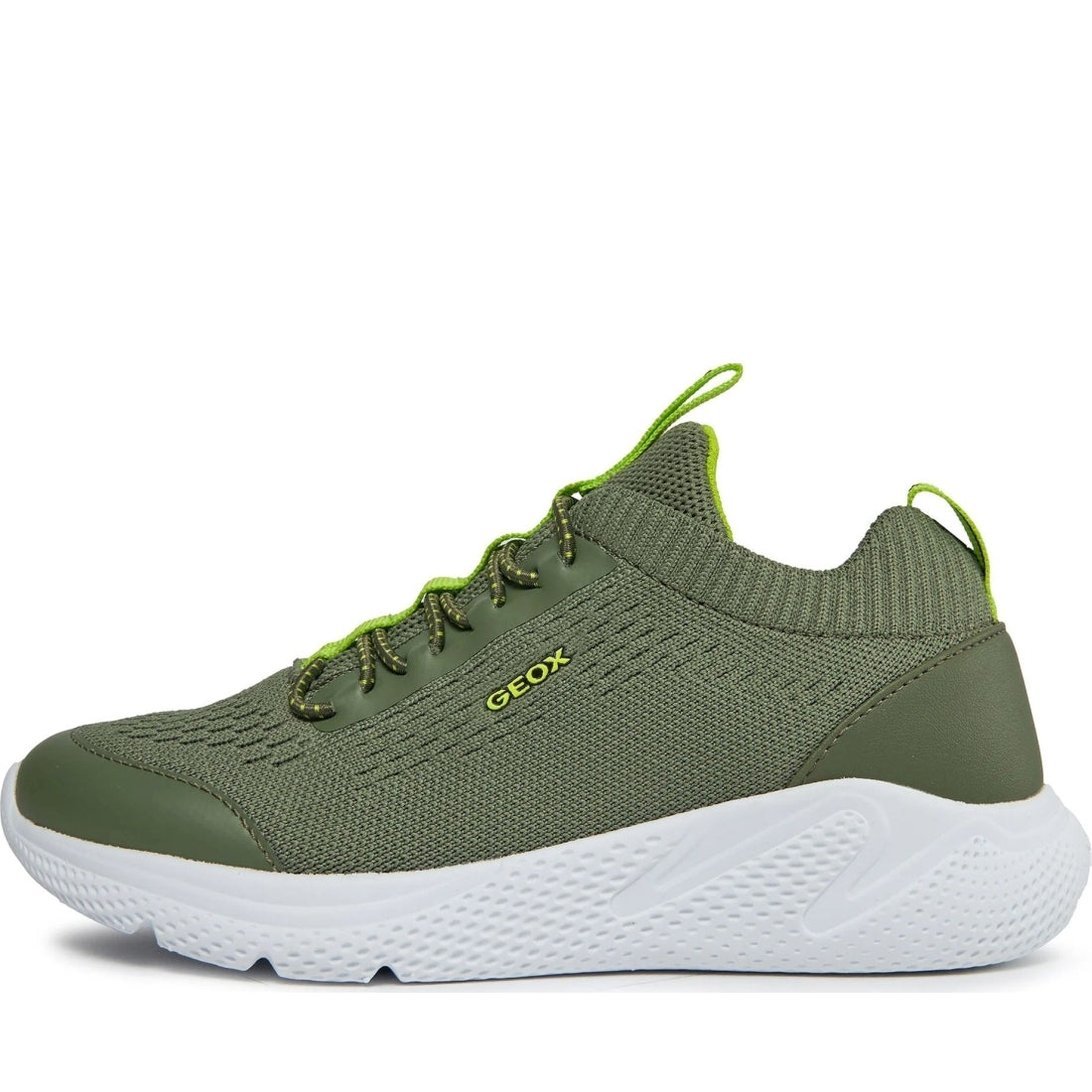 Geox boys military, lime sprintye sneakers | Vilbury London