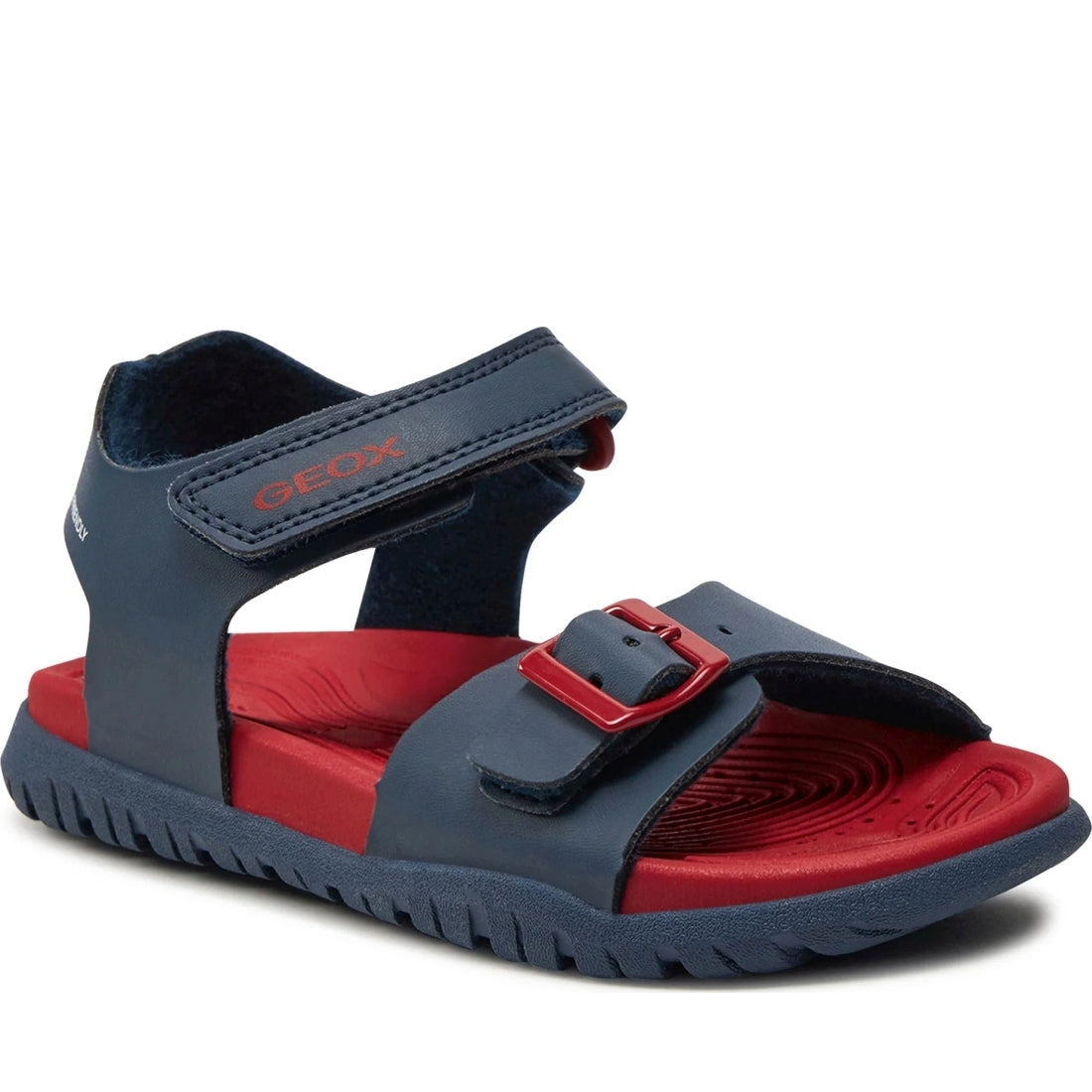 Geox boys navy, red sandal fusbetto | Vilbury London