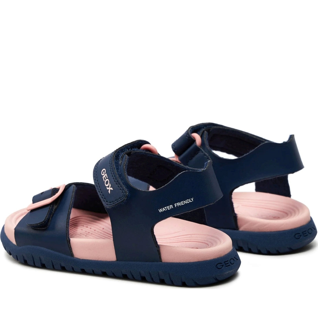 Geox girls navy, pink sandal fusbetto | Vilbury London