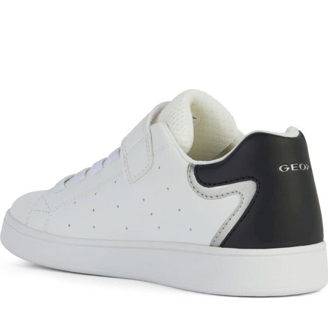 Geox boys white, black eclyper sneakers | Vilbury London