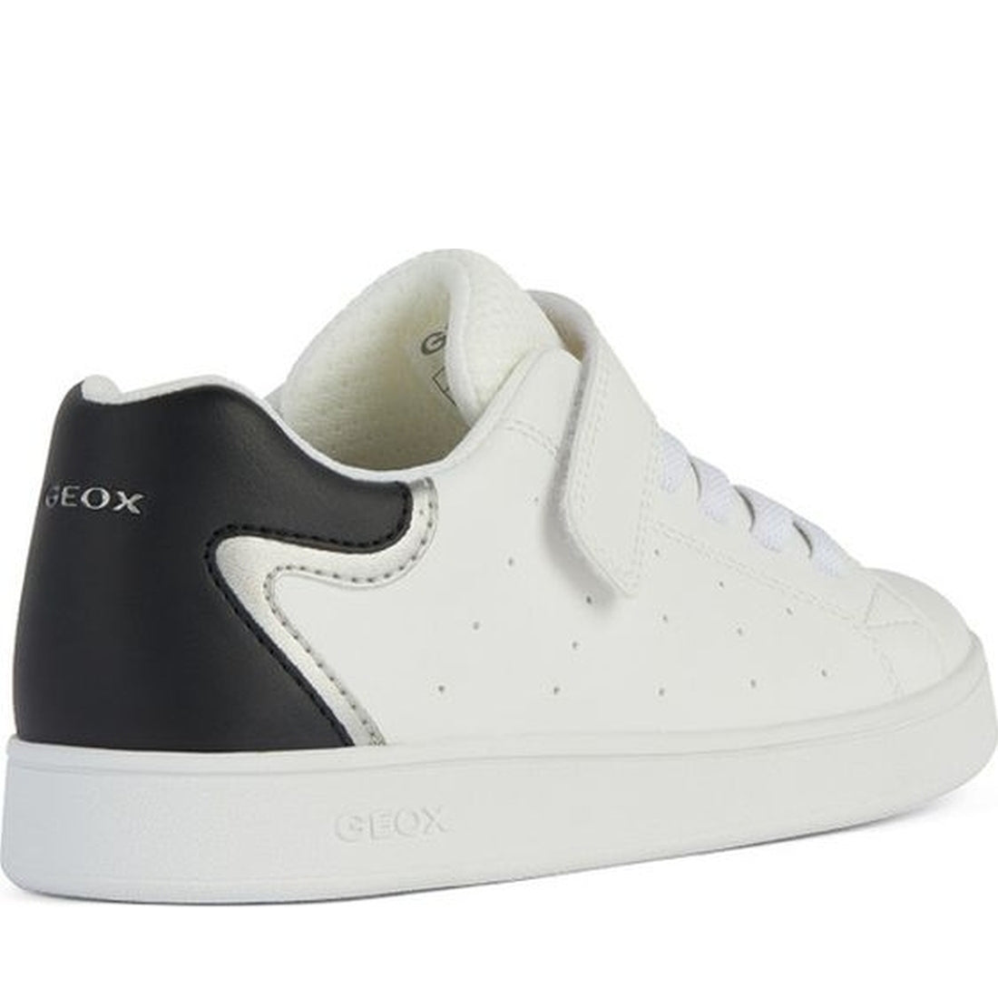 Geox boys white, black eclyper sneakers | Vilbury London