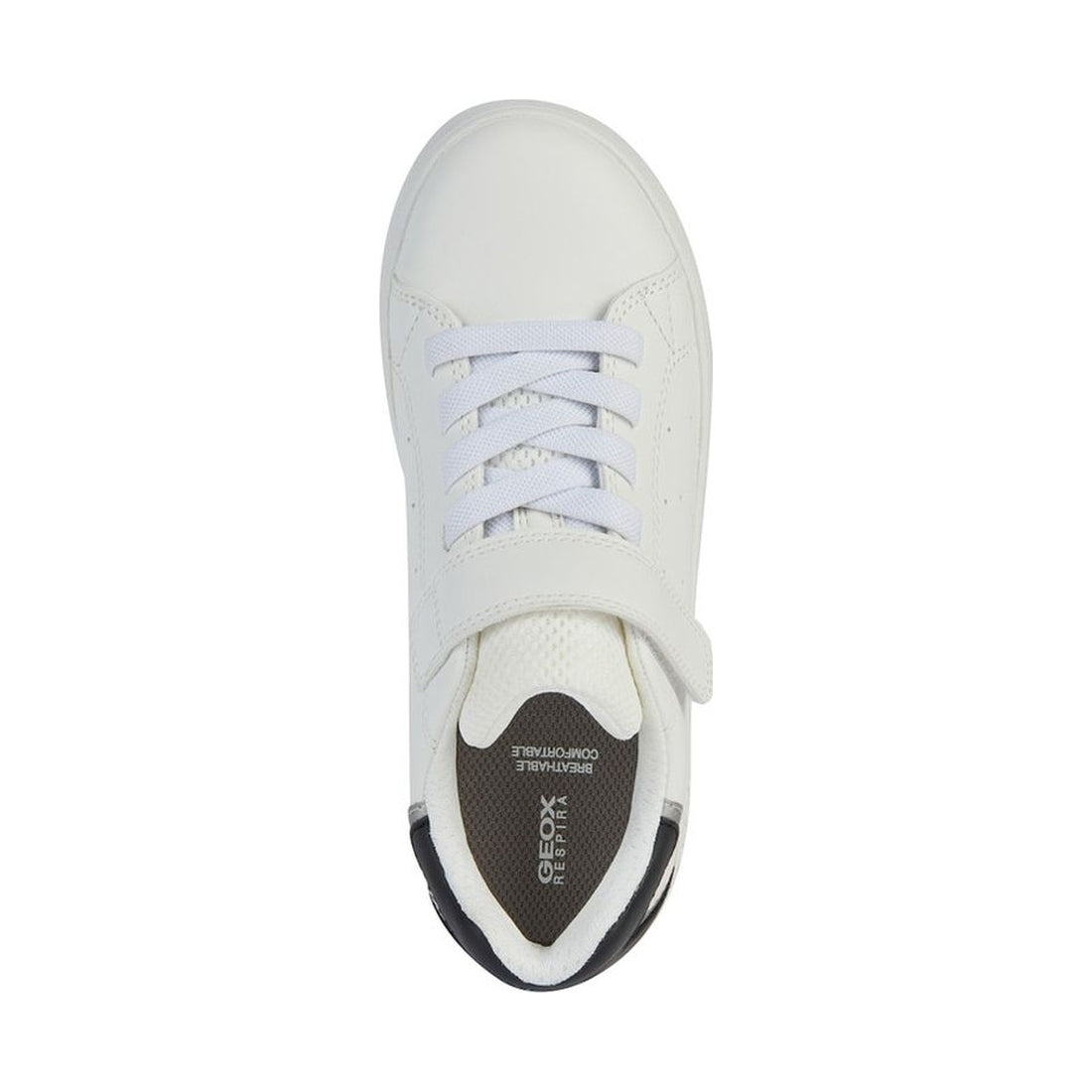 Geox boys white, black eclyper sneakers | Vilbury London