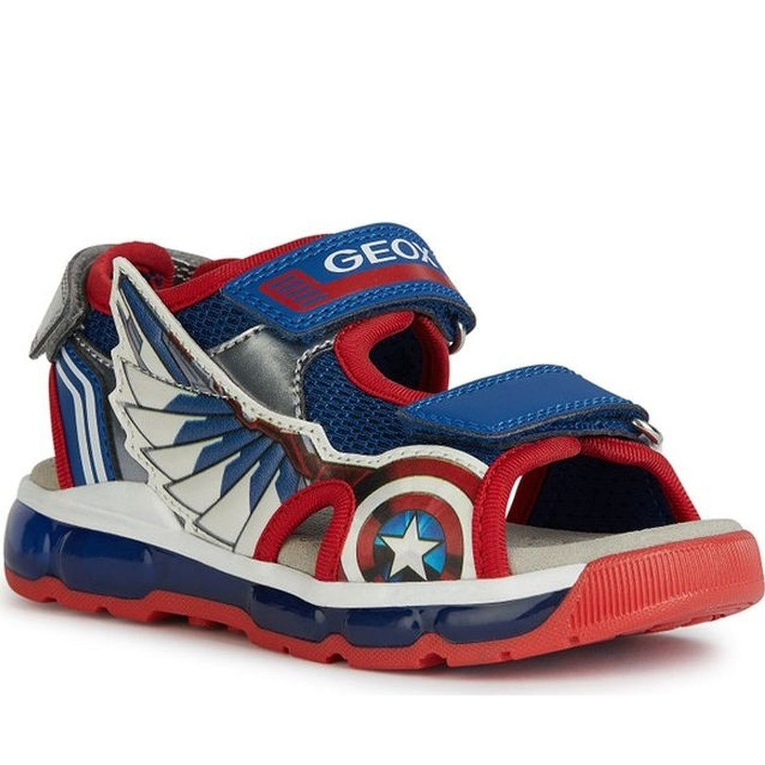 Geox boys blue, red sandal android | Vilbury London