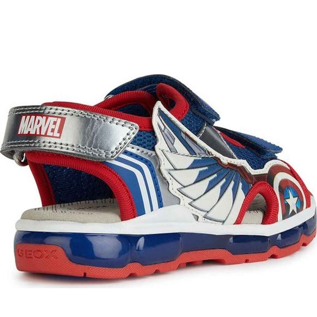 Geox boys blue, red sandal android | Vilbury London