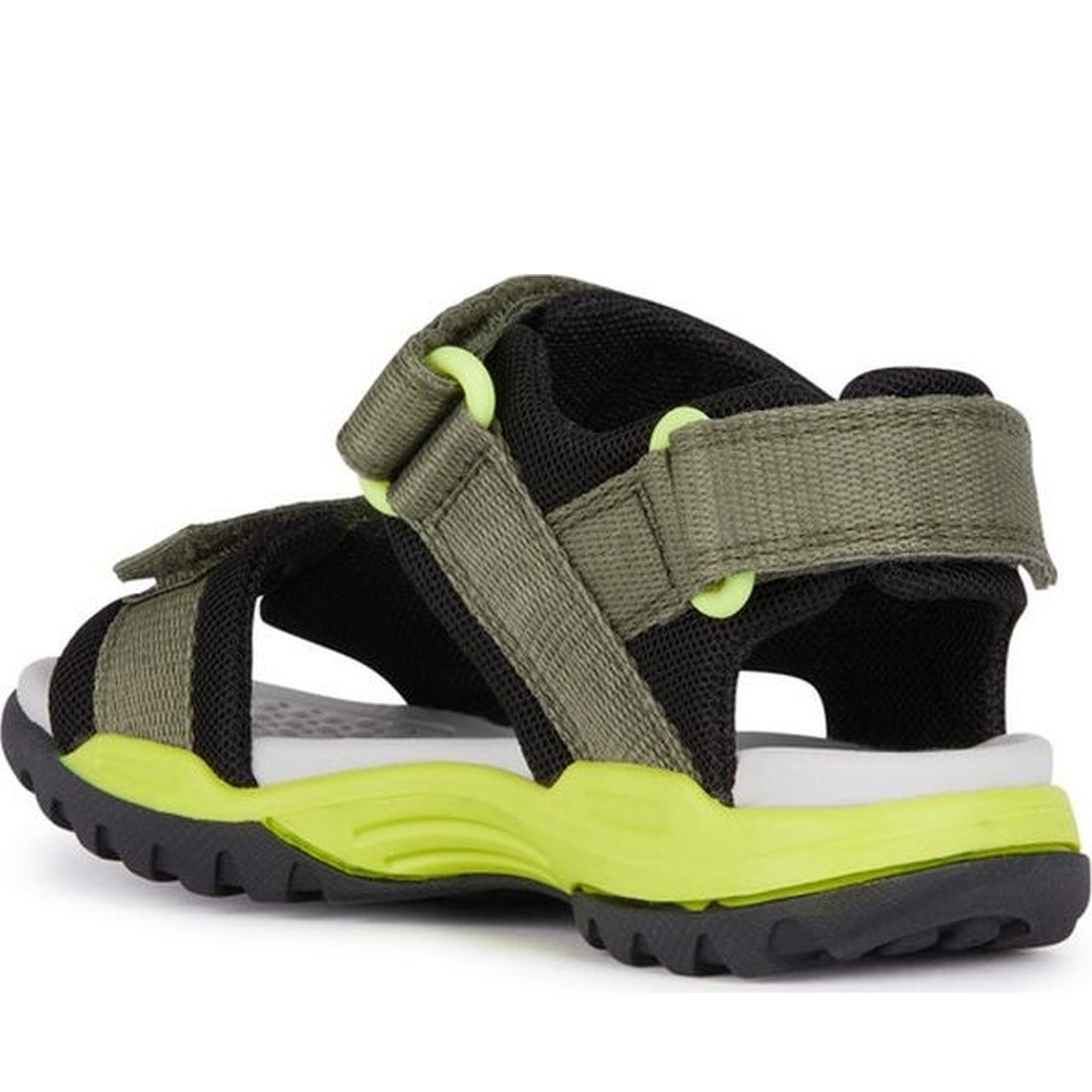 Geox boys military, lime borealis sandals | Vilbury London