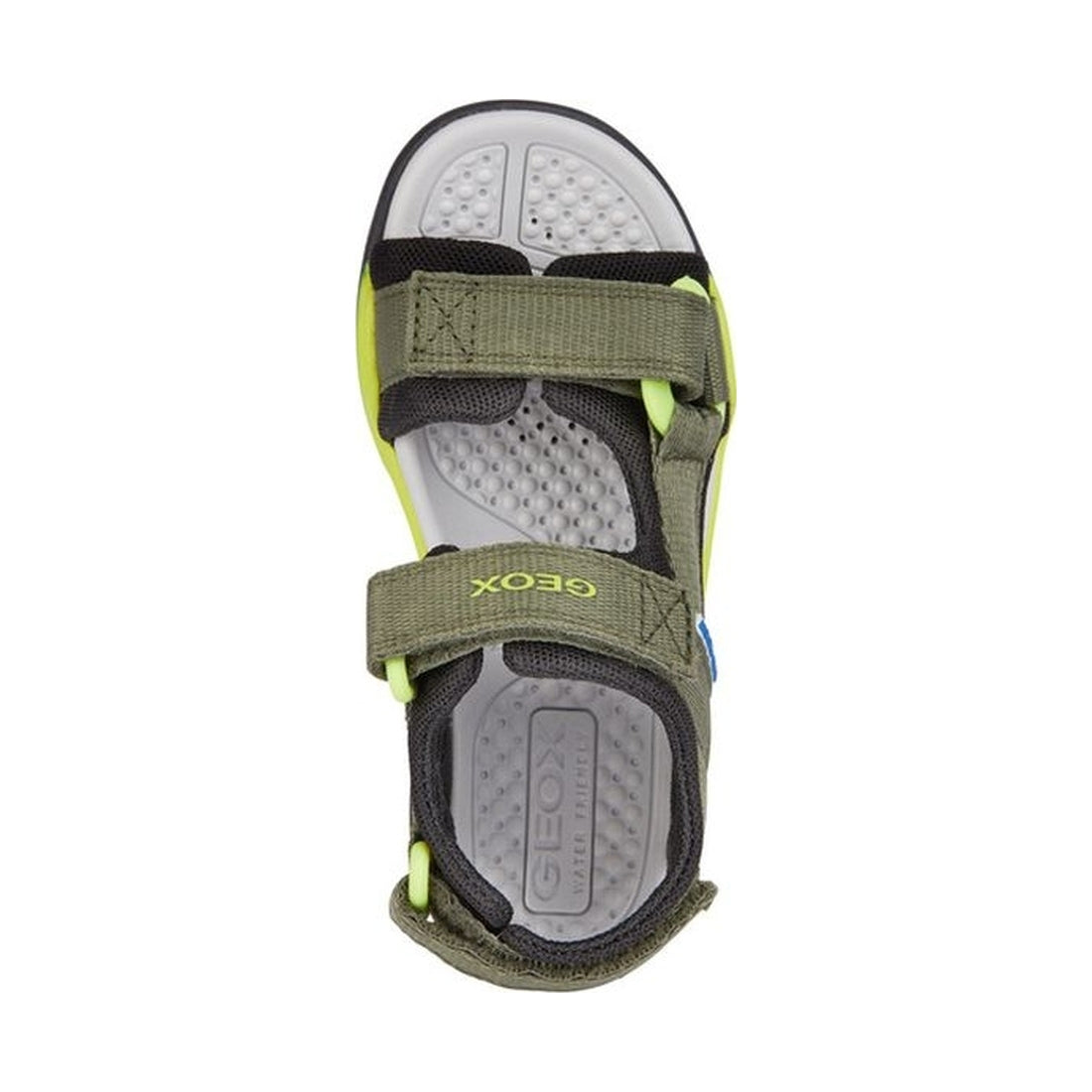 Geox boys military, lime borealis sandals | Vilbury London