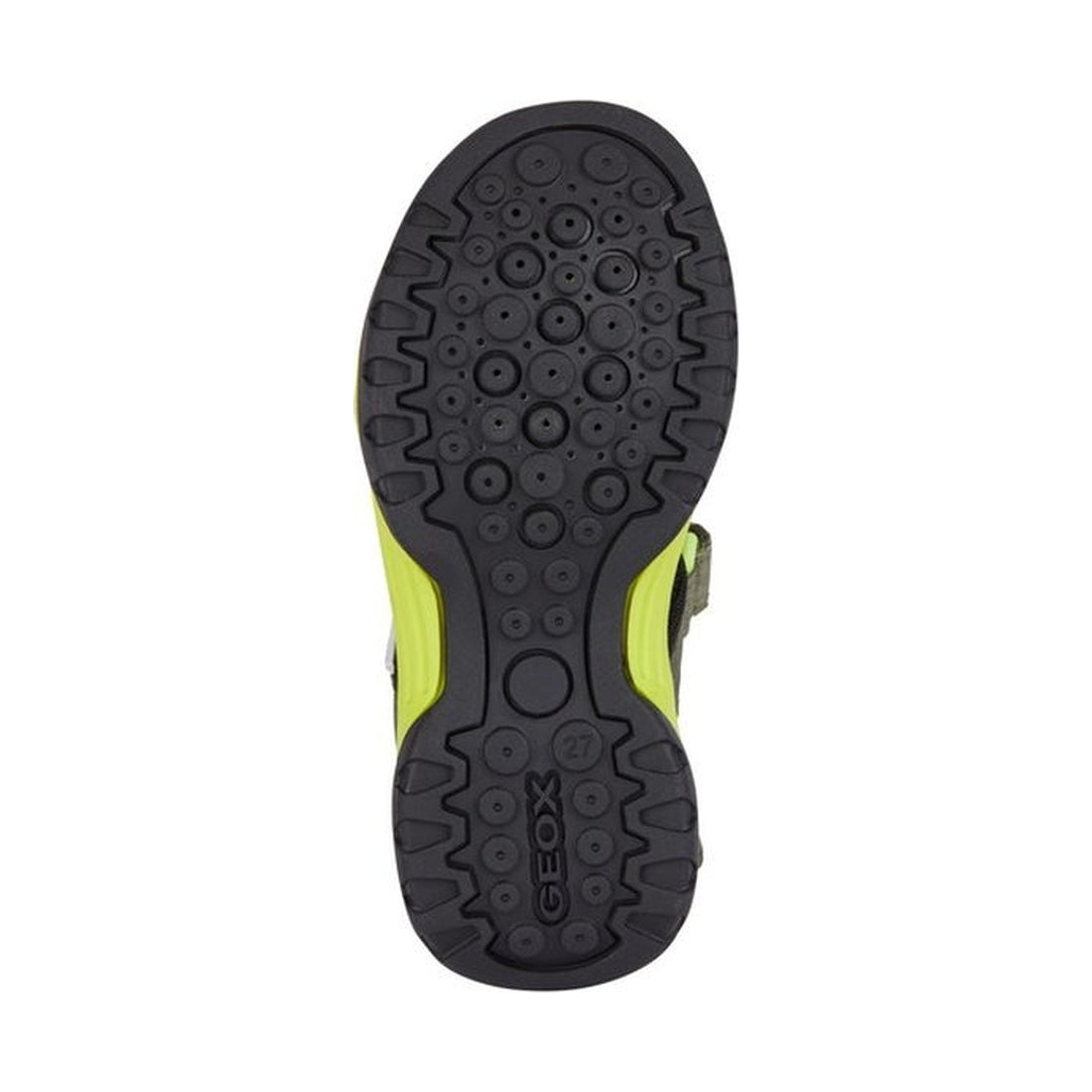 Geox boys military, lime borealis sandals | Vilbury London