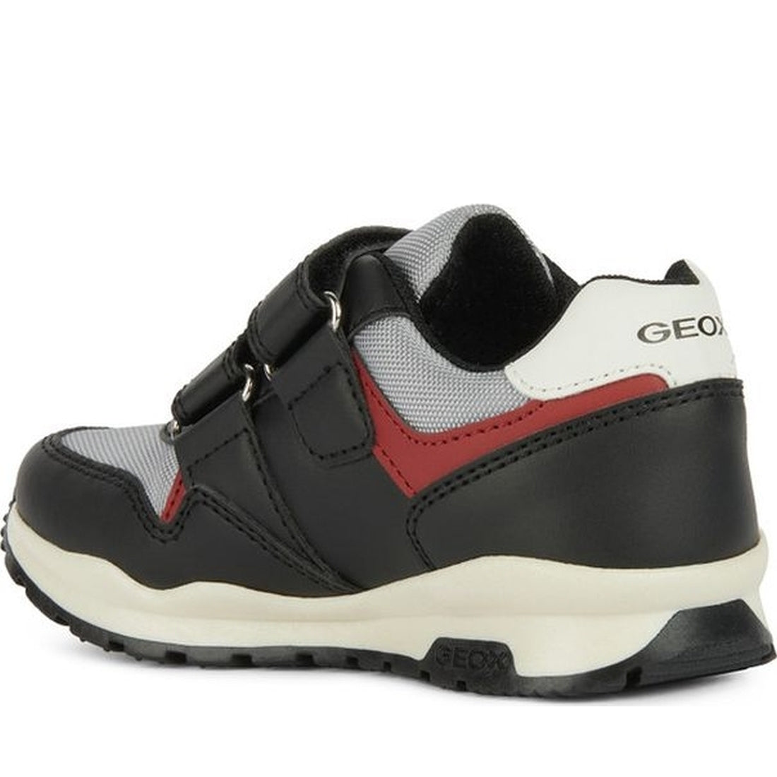 Geox boys black, red pavel sneakers | Vilbury London