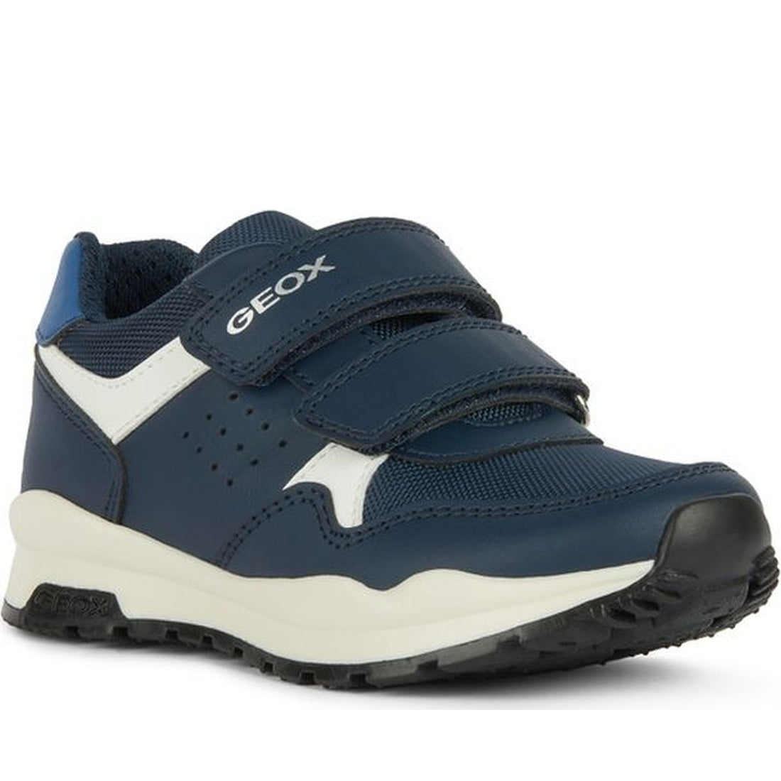 Geox boys navy, off white pavel sneakers | Vilbury London