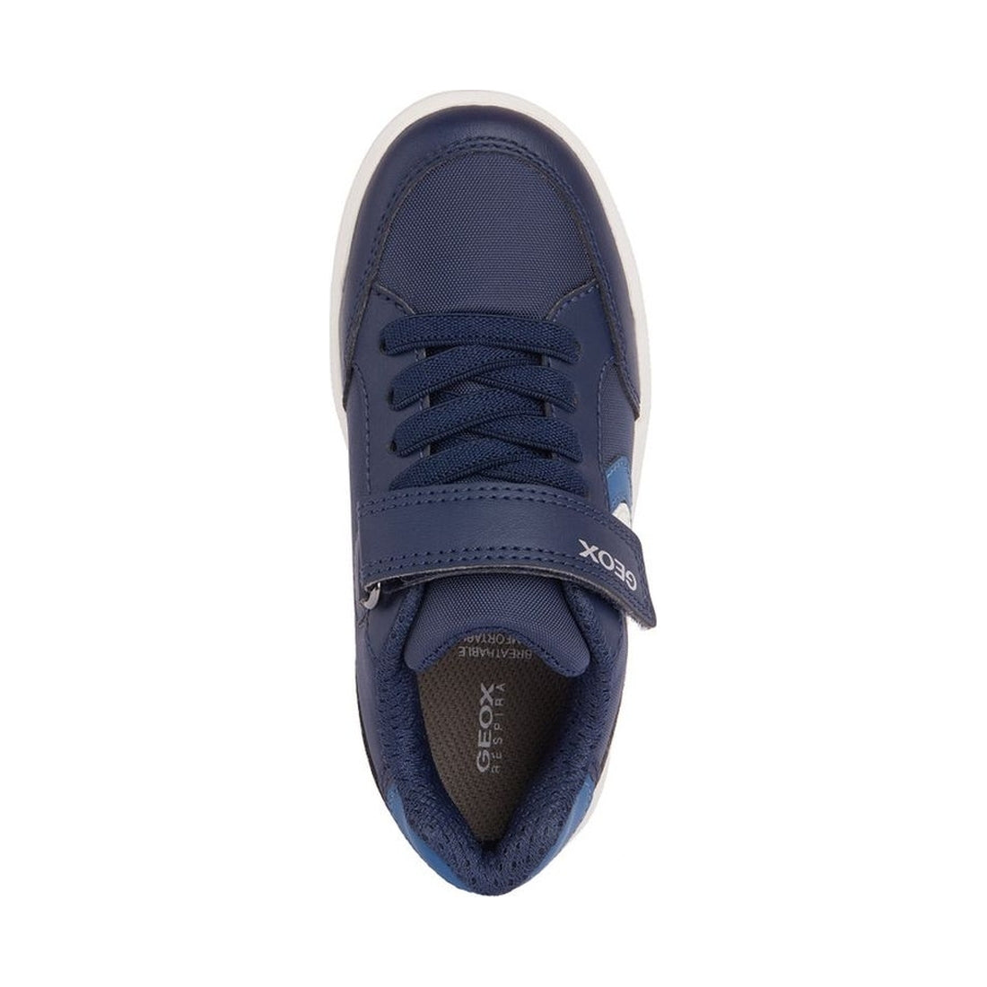 Geox boys navy, jeans arzach sneakers | Vilbury London