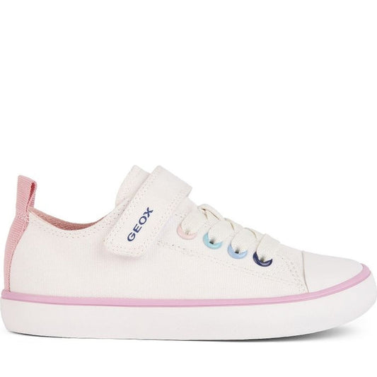 Geox girls white gisli sneakers | Vilbury London