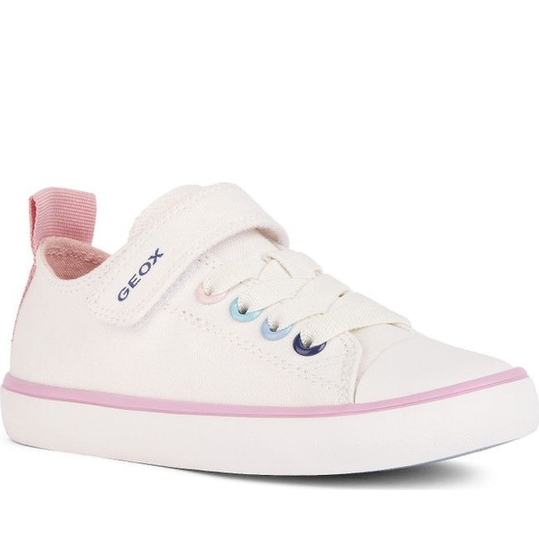 Geox girls white gisli sneakers | Vilbury London