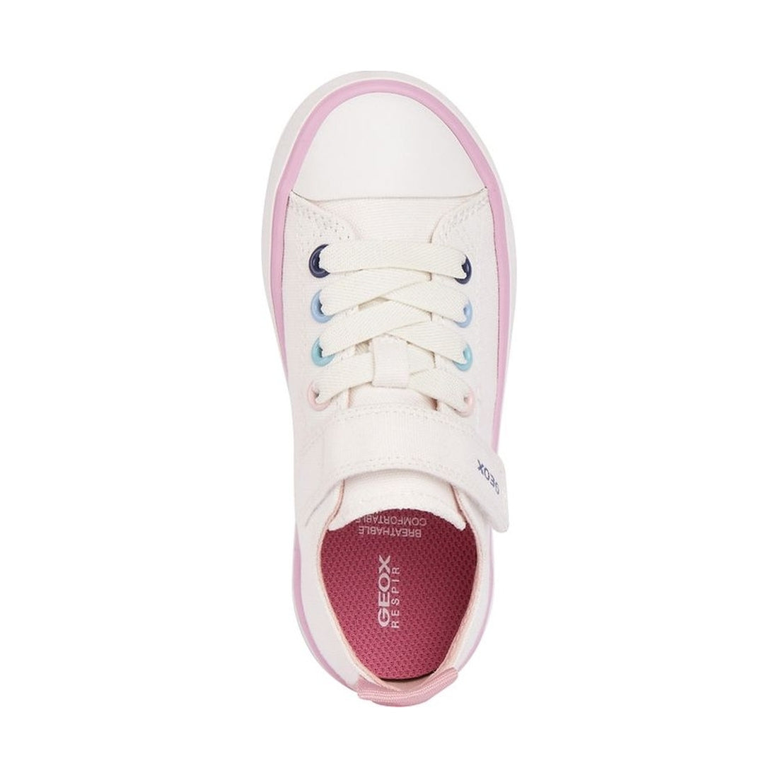 Geox girls white gisli sneakers | Vilbury London