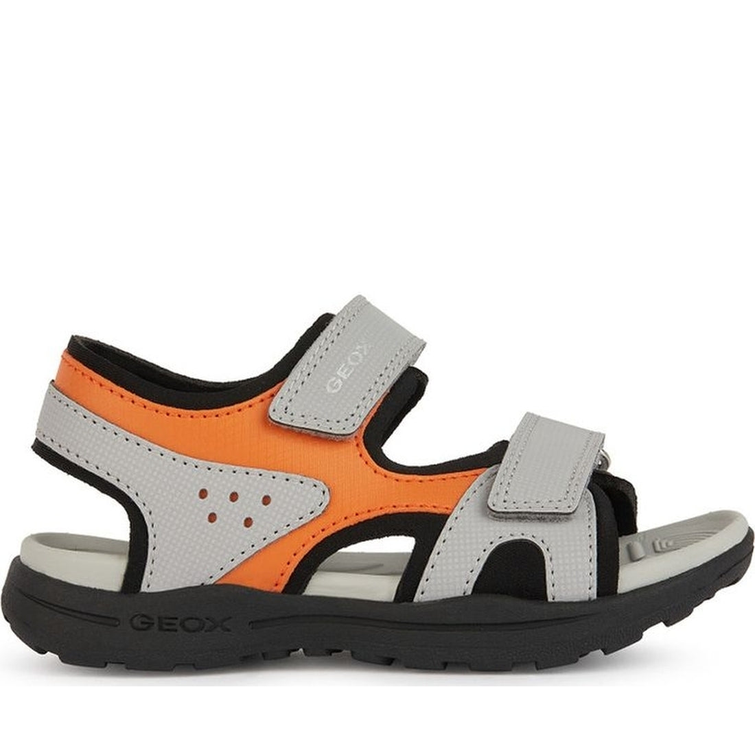 Geox boys grey, orange vaniett sandals | Vilbury London