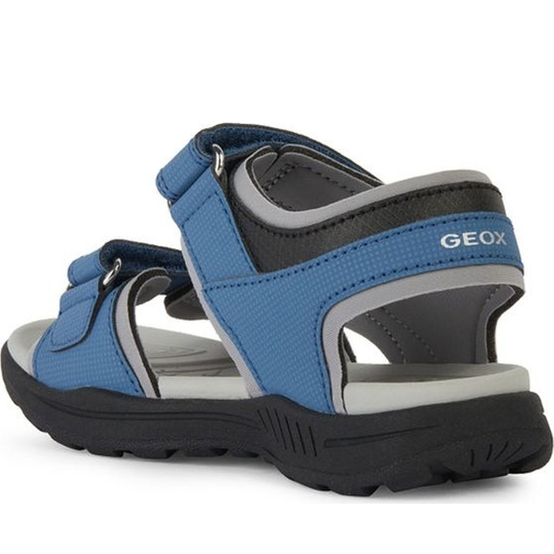 Geox boys lt blue, black vaniett sandals | Vilbury London