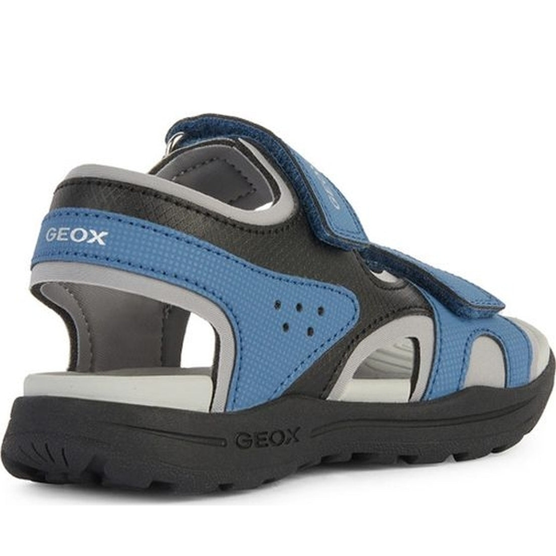 Geox boys lt blue, black vaniett sandals | Vilbury London