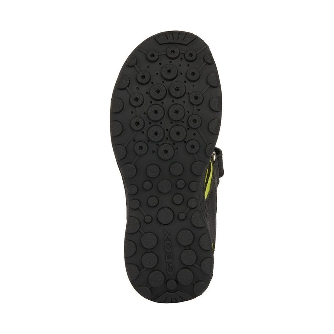 Geox boys black, lime vaniett sandals | Vilbury London