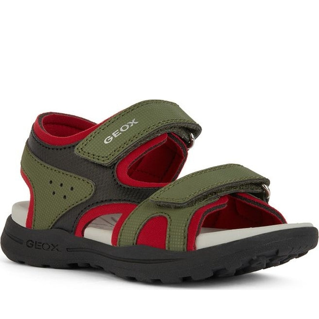 Geox boys military, red vaniett sandals | Vilbury London