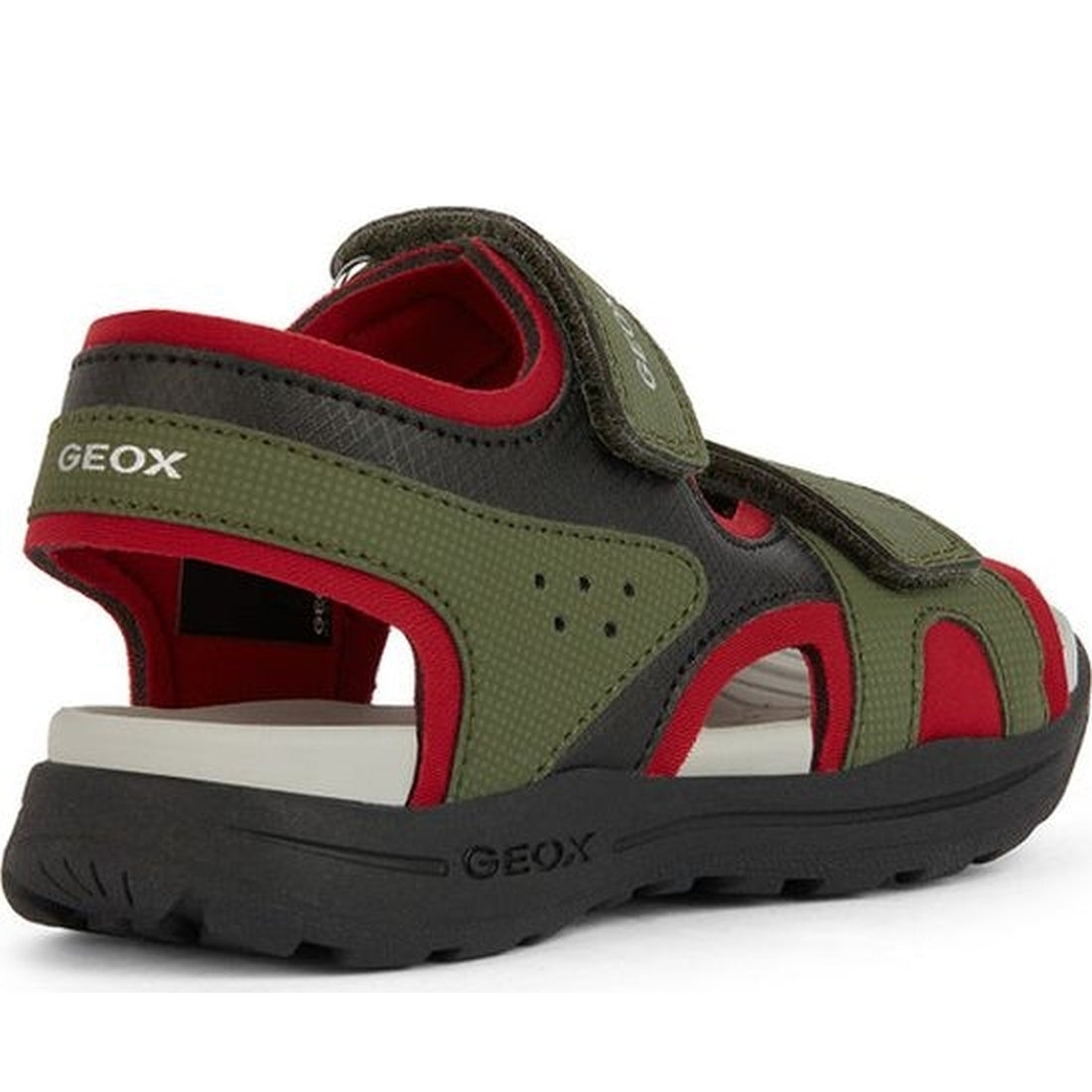 Geox boys military, red vaniett sandals | Vilbury London