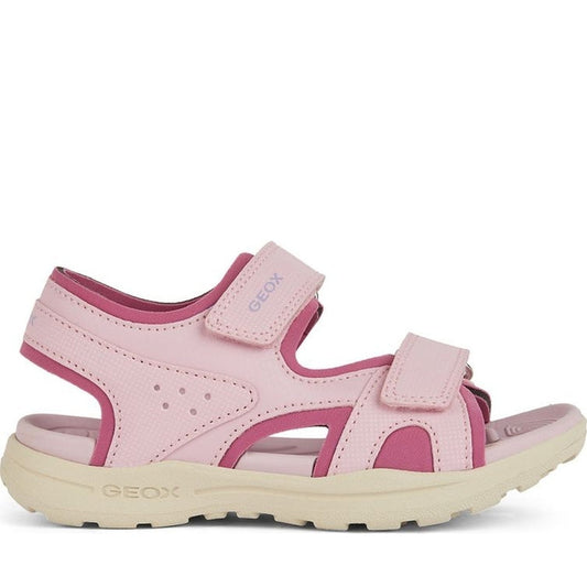 Geox girls pink, fuchsia vaniett sandals | Vilbury London