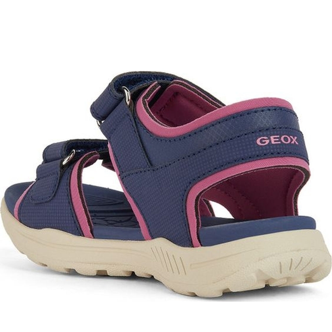 Geox girls navy, fuchsia vaniett sandals | Vilbury London