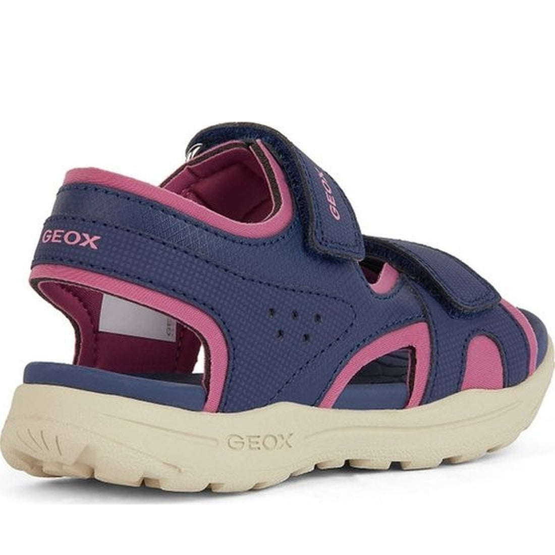 Geox girls navy, fuchsia vaniett sandals | Vilbury London