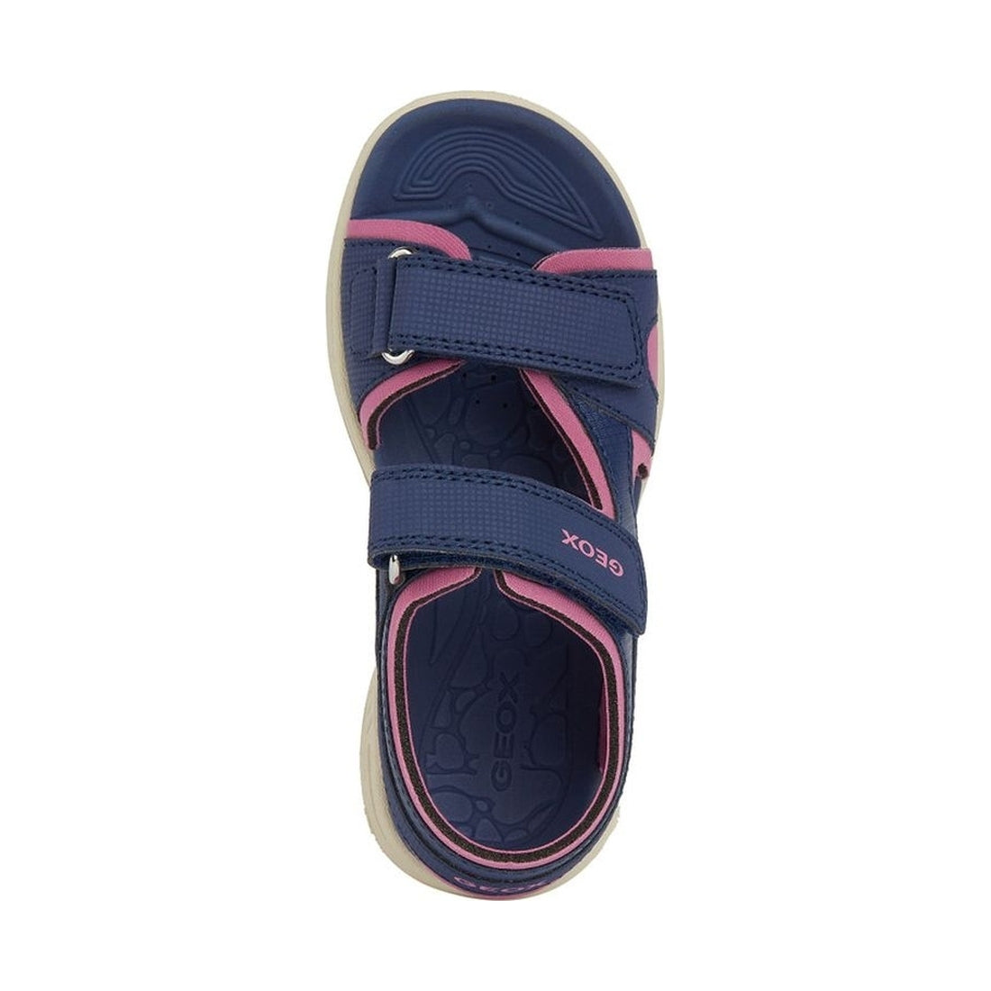 Geox girls navy, fuchsia vaniett sandals | Vilbury London