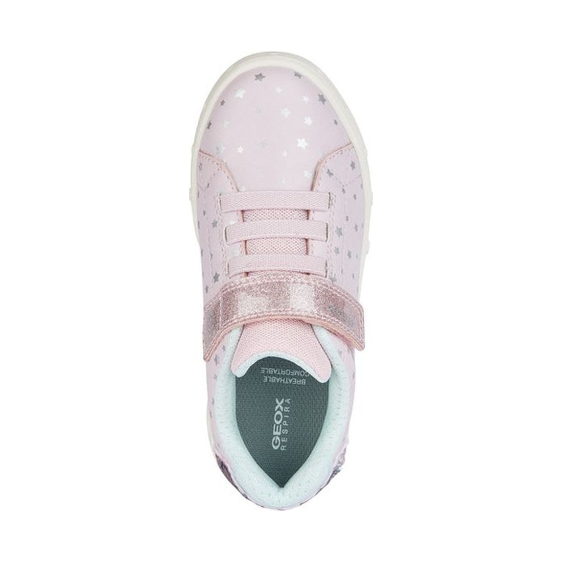 Geox girls pink, aqua skylin sneakers | Vilbury London