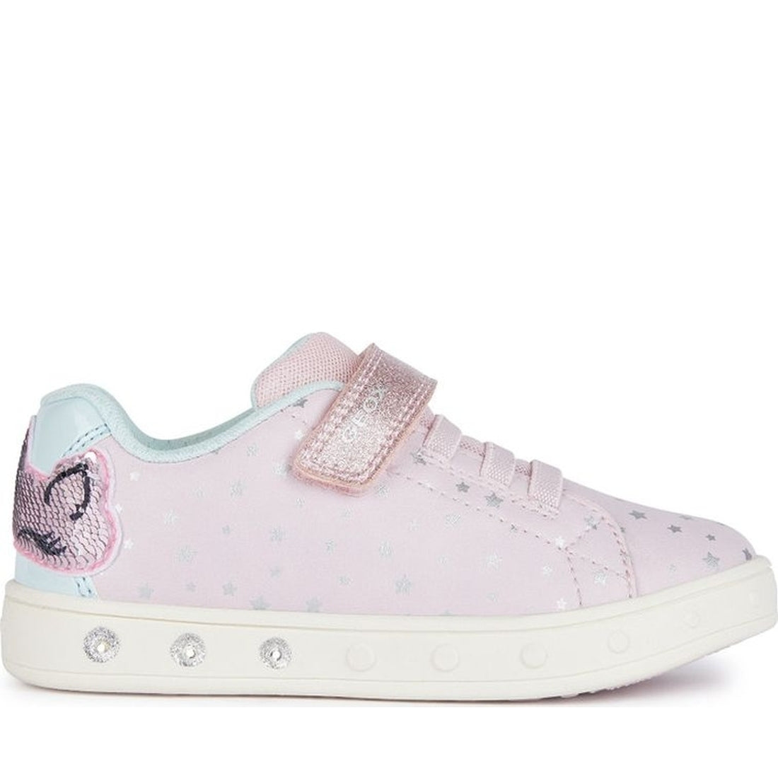 Geox girls pink, aqua skylin sneakers | Vilbury London