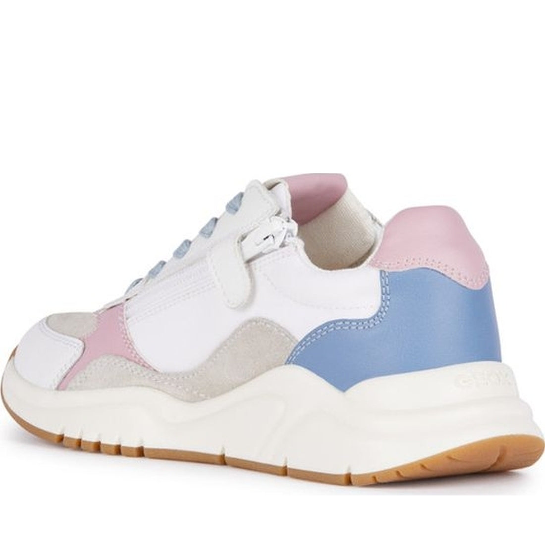 Geox girls white, avio mawazy sneakers | Vilbury London