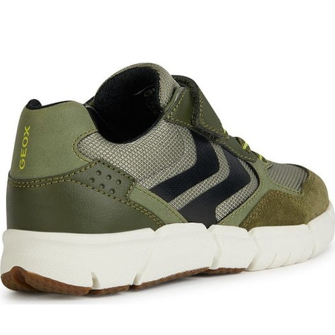 Geox boys military, black flexyper sneakers | Vilbury London