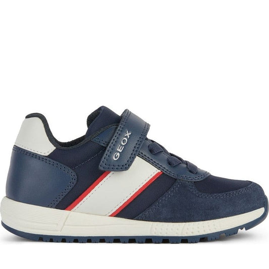 Geox boys navy, red alben sneakers | Vilbury London