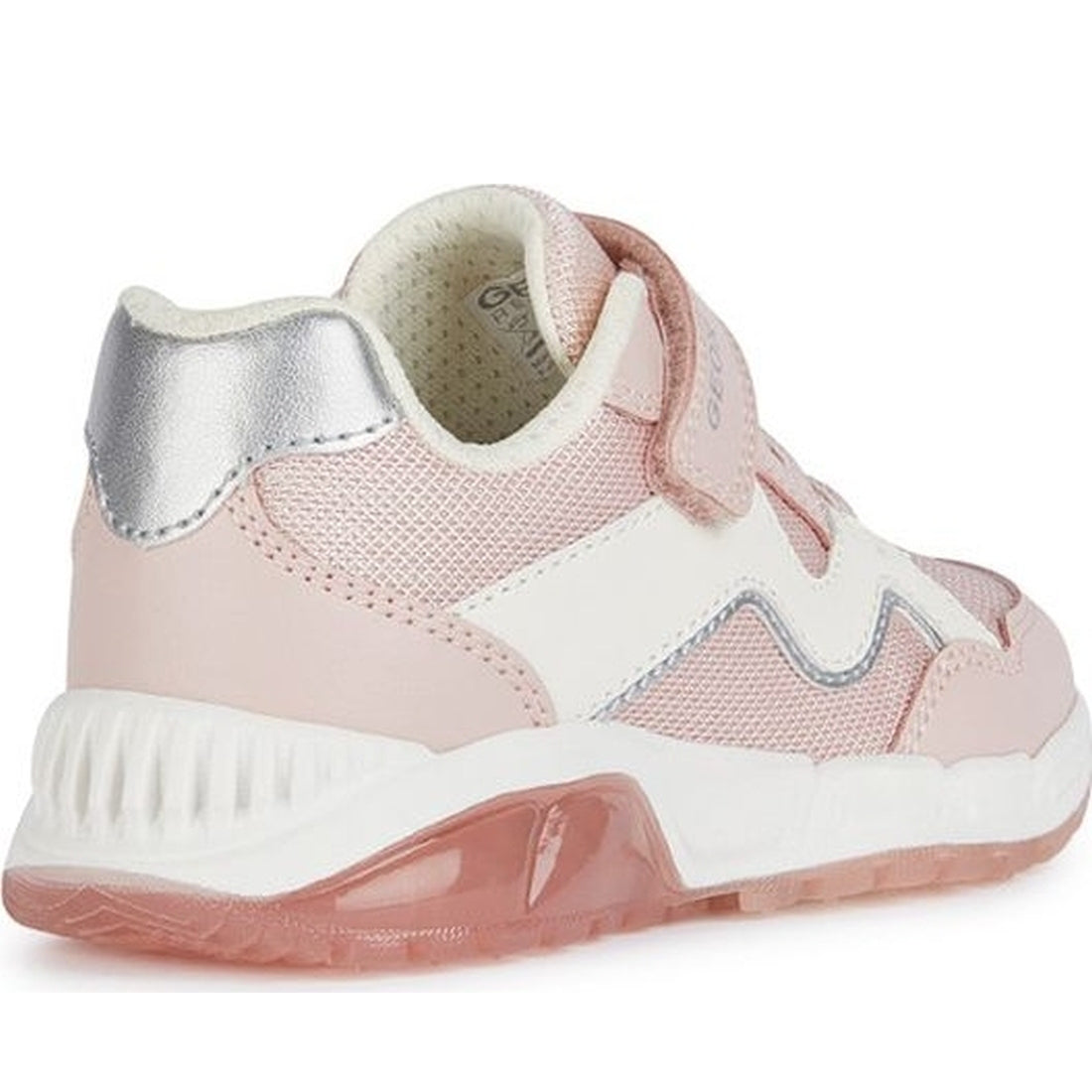 Geox girls lt rose, lt ivory spaziale sneakers | Vilbury London