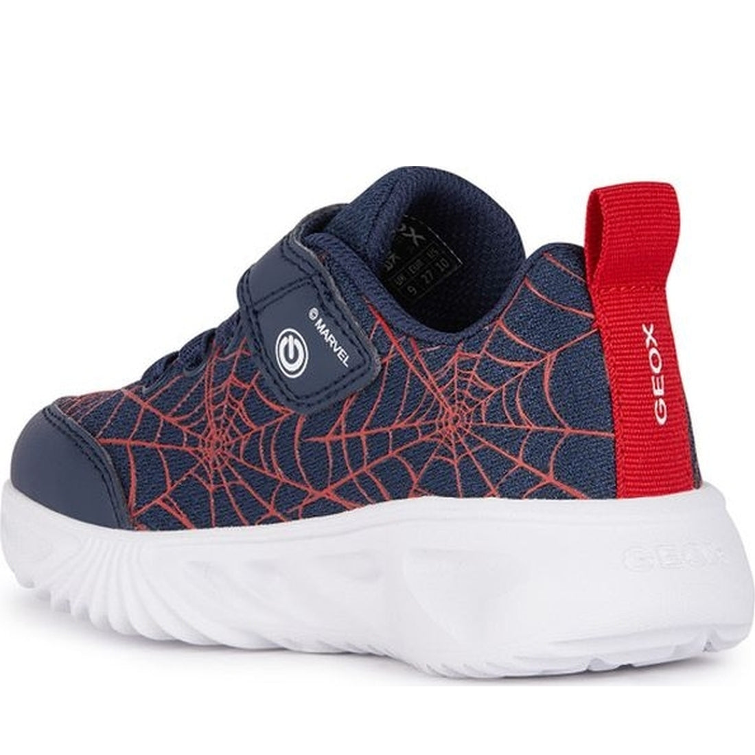 Geox boys navy, dk red assister sneakers | Vilbury London