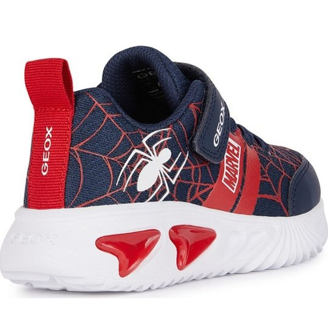 Geox boys navy, dk red assister sneakers | Vilbury London