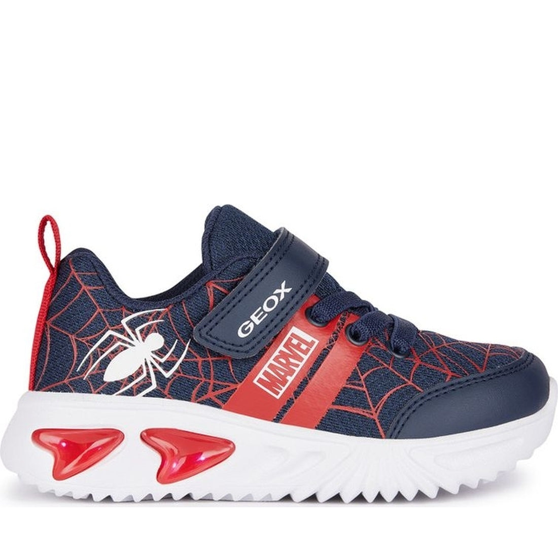 Geox boys navy, dk red assister sneakers | Vilbury London