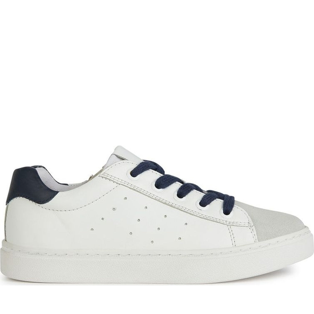 Geox boys white, navy nashik sneakers | Vilbury London