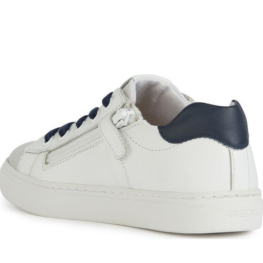 Geox boys white, navy nashik sneakers | Vilbury London