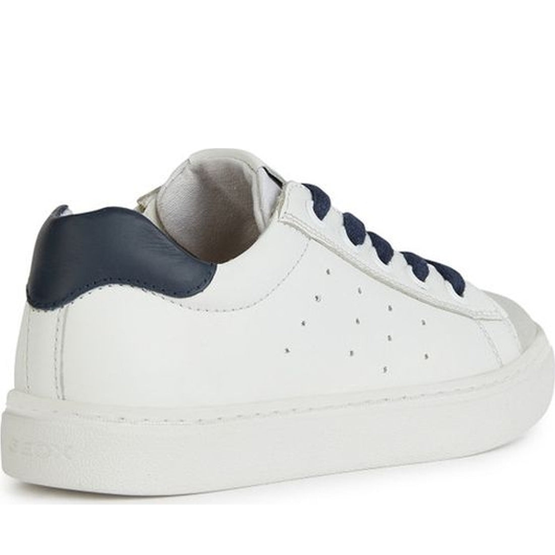 Geox boys white, navy nashik sneakers | Vilbury London