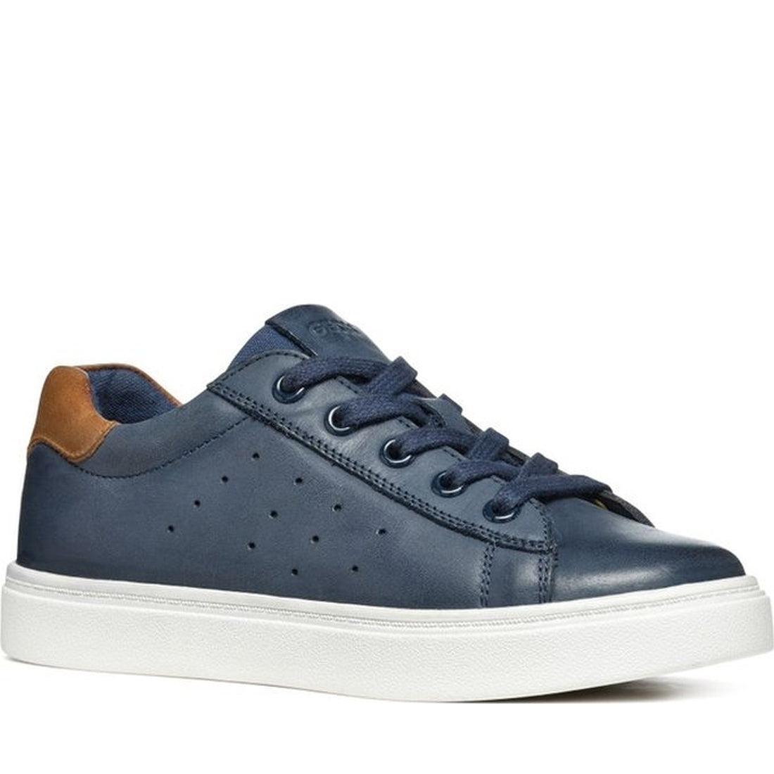 Geox boys navy, brown nashik sneakers | Vilbury London