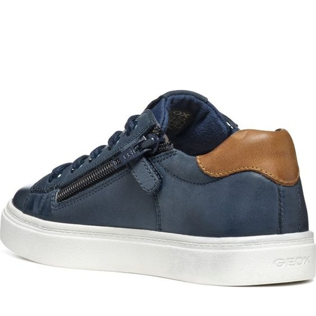 Geox boys navy, brown nashik sneakers | Vilbury London