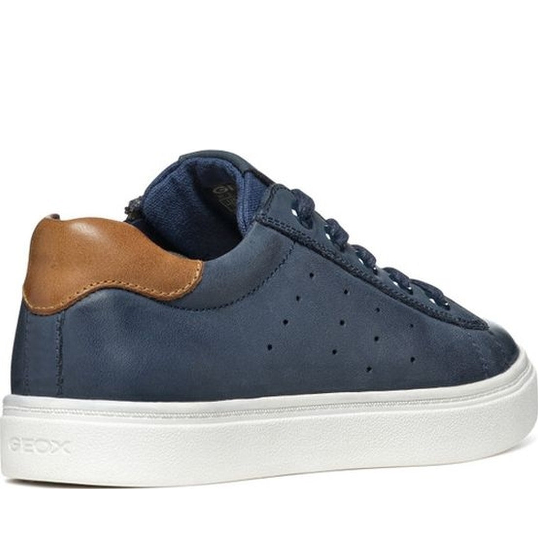 Geox boys navy, brown nashik sneakers | Vilbury London