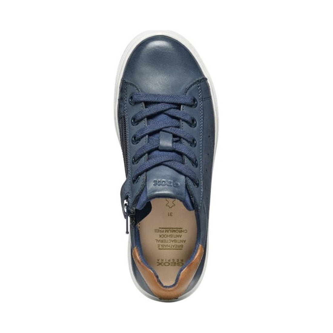 Geox boys navy, brown nashik sneakers | Vilbury London