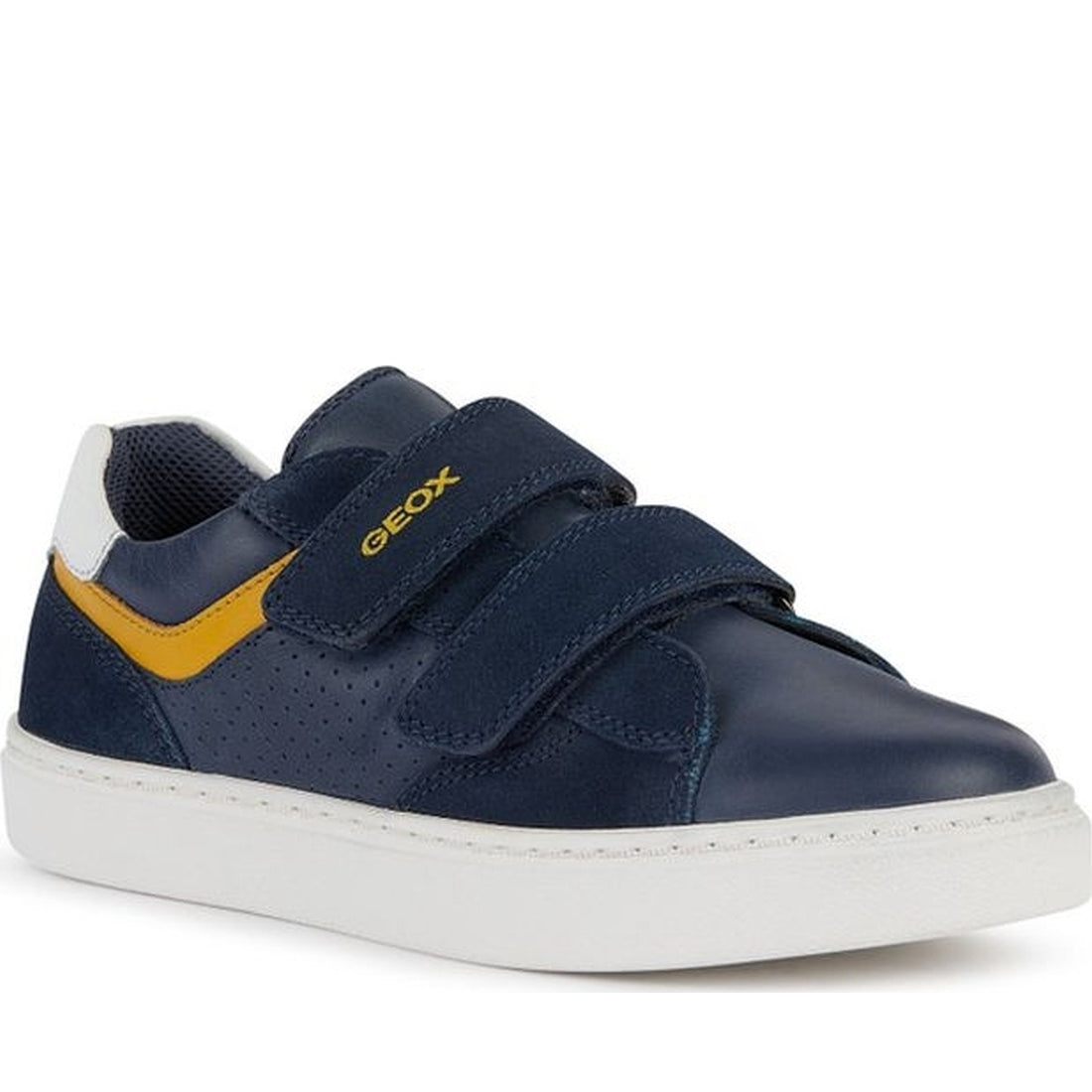 Geox boys navy, yellow nashik sneakers | Vilbury London