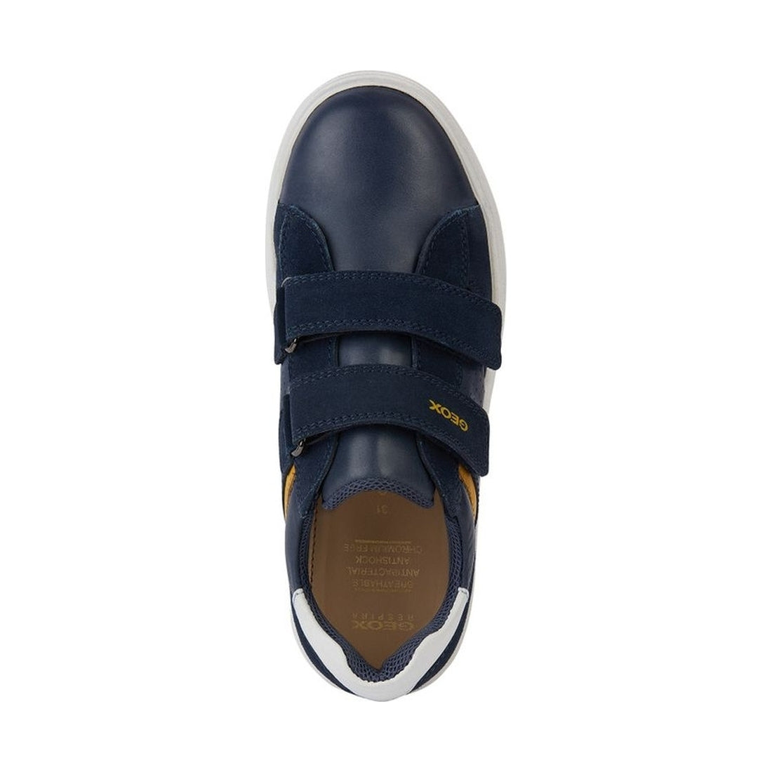 Geox boys navy, yellow nashik sneakers | Vilbury London