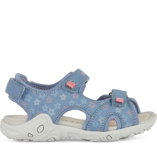 Geox girls dk sky, lt coral sandal whinberry | Vilbury London