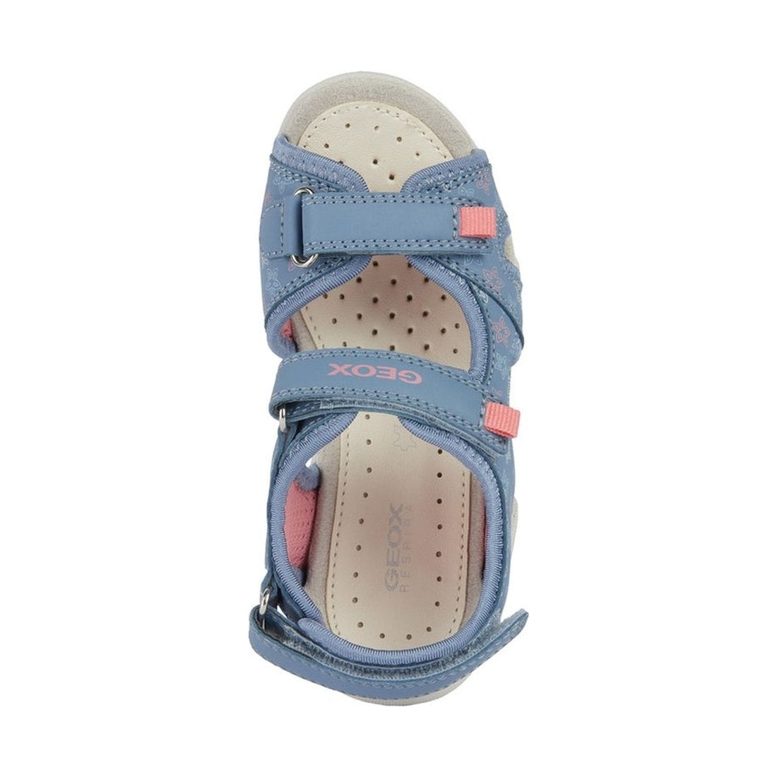 Geox girls dk sky, lt coral sandal whinberry | Vilbury London