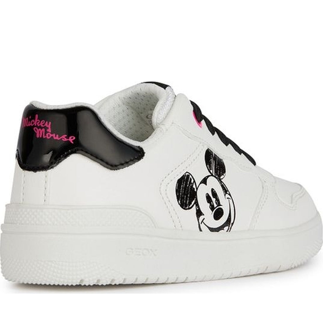 Geox girls white, black washiba sneakers | Vilbury London